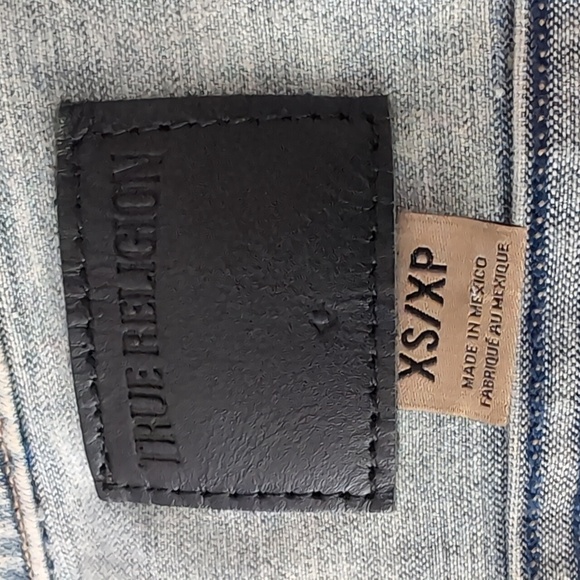 True Religion Blue Jeans Classic Distressed Style Women's Vest,Size XS. - Picture 9 of 10